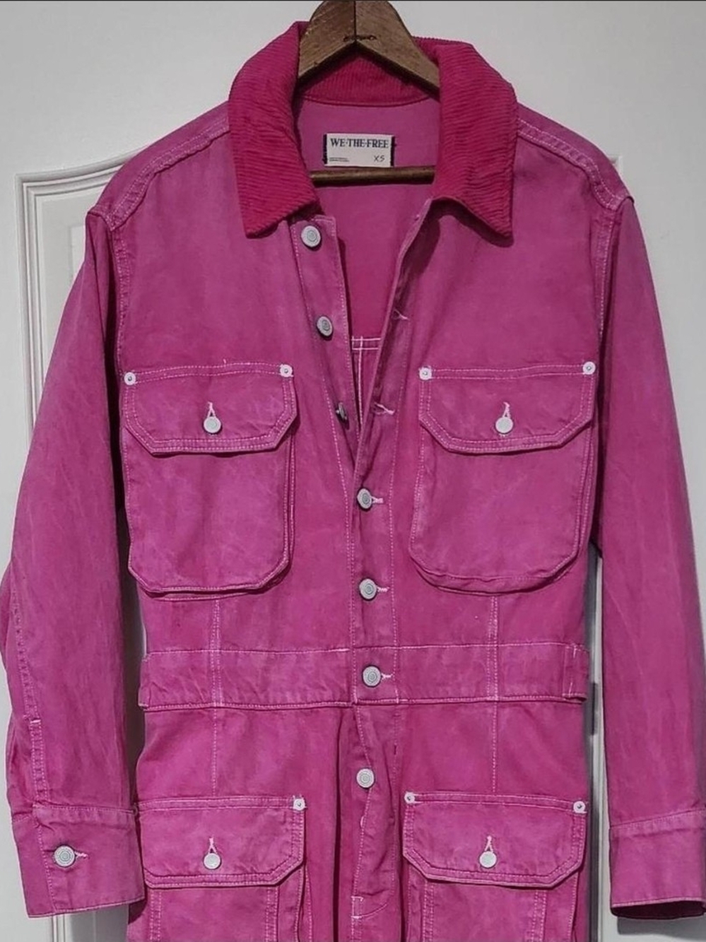 We The Free Pink Utility Jumpsuit